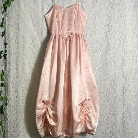 Vintage America Blush Pink Midi Dress - Picture 1 of 5